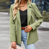 1 x RAW Customer Returns ANGGREK Women s blazer, long sleeves, button placket, blazer jackets with pockets - RRP €40.33