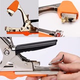 1 x RAW Customer Returns Binding pliers for plants, plant tying machine tape pliers tapetool hand tying machine for vineyard tomatoes cucumbers fruit vegetables, agriculture garden binding machine, plant tying tool - orange - RRP €29.99