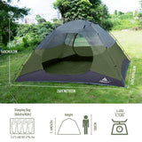 1 x RAW Customer Returns Forceatt tent 4 people camping waterproof 3-4 season, ultra-light tents with small pack size, dome tent instant setup for trekking, outdoor, festival. - RRP €135.99