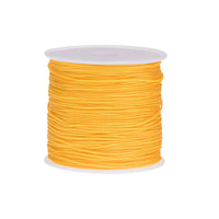 1 x Brand New sourcing map Nylon Cord DIY Making Satin String Craft Wire with Plastic Spool 147ft Gold Tone - RRP €11.9