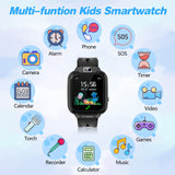 1 x RAW Customer Returns Smartwatch children, children s smartwatch with GPS with SIM, smart watch children waterproof call with voice chat voice chat phone children s watch SOS game camera music, gift for boys girls students - RRP €40.33