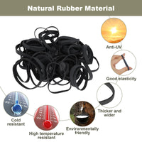 1 x RAW Customer Returns 80pcs Large Rubber Bands, 4 Sizes of Tactical Rubber Bands, Heavy Duty Rubber Rings, Extra Wide and Thick Black Rubber Bands, Weather Resistant Rubber Bands for Industrial Camping - RRP €11.23