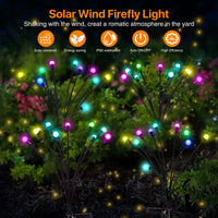 2 x Brand New YUNYODA Pack of 4 outdoor lighting fireflies solar LED lights, 10 LED garden outdoor waterproof solar lights, fireflies light for garden, walkway, lawn decoration - RRP €41.38