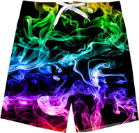 1 x RAW Customer Returns kids4ever Swim Trunks Boys Children Swim Shorts 3D Funny Colorful Print Quick Dry Beach Surf Board Shorts Summer Swimming Trunks Knee Length with Side Pockets - RRP €20.86