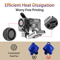 1 x RAW Customer Returns Creality Sprite Direct Drive Extruder Pro Kit, All Metal Extruder Upgrade Kit for Ender 3 Ender 3 v2 Ender 3 Pro Ender 3 Max 3D Printer, Dual Gear Dual Fan Design, Supports BL Touch CR Touch - RRP €120.0