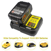 1 x RAW Customer Returns QUPERR- DCB112 Lithium Ion Charger 12V and 18V Compatible with Dewalt DCB101 DCB105 DCB115 DCB120 DCB127 DCB206 DCB205 DCB201 3A  - RRP €18.88