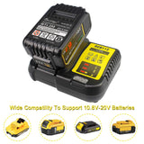 1 x RAW Customer Returns QUPERR- DCB112 Lithium Ion Charger 12V and 18V Compatible with Dewalt DCB101 DCB105 DCB115 DCB120 DCB127 DCB206 DCB205 DCB201 3A  - RRP €18.88