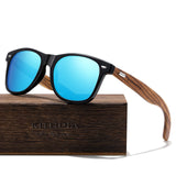 1 x RAW Customer Returns KITHDIA Men s and Women s Dark Walnut Zebra Wood Temple Sunglasses Polarized S5505 - RRP €17.99