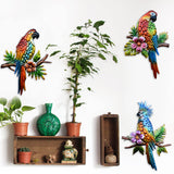 1 x RAW Customer Returns J-Fly Tropical Parrot Wall Art Metal Bird Wall Decor Outdoor Decor for Patio Wall Fence Garden Home Kitchen Balcony Wall Sculpture Hanging Indoor Outdoor - RRP €25.76