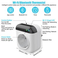 1 x RAW Customer Returns WLAN Smart Socket, Programmable WiFi Smart Thermostat Socket with Sensor, WLAN Temperature Controller Socket 230V with App, Mini Temperature Controller 15A APP Control, Alexa and Google Assistant - RRP €40.33