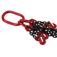 1 x RAW Customer Returns 4-strand sling chain, 2m 4T chain sling with shortening hook crane chain sling forestry chain grinding chain, for lifting operations in mines ports steelworks - RRP €149.59