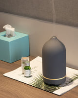 1 x RAW Customer Returns JESMAY Aroma Diffuser for Essential Oils 120 ml, Premium Ultrasonic Diffuser Ceramic Humidifier, Room Fragrance Fragrance Oil Diffuser with LED BPA-Free for Bedroom Office Spa Grey  - RRP €37.3