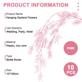 1 x Brand New 10 Sticks 10 x 100 cm Hanging Garland Flowers Wedding Simulation Flowers for Wedding Garden Outdoor Party etc. Pink  - RRP €20.4