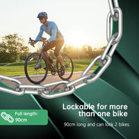 1 x RAW Customer Returns BOLEi bicycle lock combination lock with 5-digit number code, bicycle lock with hardened steel chain links, chain lock bicycle, anti-theft bicycle locks for bicycle, e-bike, door, fence, grill - RRP €10.68