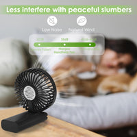 1 x RAW Customer Returns Hianjoo Handheld Fan Portable with Lanyard, Neck Fan Mini Fan, 4 IN 1 Foldable USB Fan with Base, Rechargeable Quiet Pocket Fan for Home and Outdoor - Black - RRP €24.0