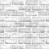 1 x RAW Customer Returns Shackcom Vintage Wallpaper Self Adhesive Brick Effect White and Grey Decorative Paper Roll Stone Look Self Adhesive Waterproof 44.5 x 1000 cm for Kitchen Bedroom Living Room Toilet - RRP €24.0