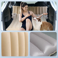 1 x RAW Customer Returns Topfit Inflatable SUV Air Mattress Camping Cushion Bed Car Air Bed Blow Up Portable Home Auto Travel Car Sleeping Bed Pad Air Couch Outdoor Mat for Tesla Model Y X S 3 with Air Pump - RRP €89.99