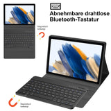 1 x RAW Customer Returns aMZCaSE Bluetooth Keyboard Case for Samsung Galaxy Tab A8 10.5 2022 SM-X200 X205, Wireless Detachable Keyboard German QWERTZ with Cover Auto Wake Sleep Black  - RRP €25.0