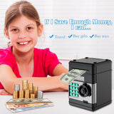 1 x RAW Customer Returns ATM Electronic Coin Money Bank Money Boxes Children, Money Box Children Piggy Bank Children Money Box Children Boys Electric Money Box Savings Box Money Box Notes Password Protection Birthday Gifts Black - RRP €18.82