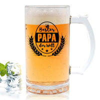 1 x RAW Customer Returns Best DAD in the world beer mug beer glass 0.5 liter in a gift box, retirement gift beer gifts for men, gift for DAD for Father s Day gift birthday anniversary Father s Day Christmas - RRP €15.82