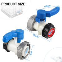 1 x RAW Customer Returns SWAWIS IBC adapter ball valve IBC tank accessories tank drain valve IBC shut-off valve outlet valve flap valve for IBC container, water tank, rain barrel, canister DN50 75mm  - RRP €20.88