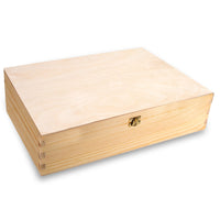 1 x RAW Customer Returns Wooden box with lid, wooden box, storage box, decoration, 40 x 30 x 10 cm, wooden box, natural wood box, memory box Craft gift box - RRP €21.99