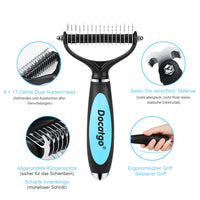 50 x Brand New Docatgo cat brush - dog brush long hair - undercoat brush dog cat, undercoat comb removes knots, undercoat matting, double-sided comb for small large dogs, massage coat care - RRP €594.5