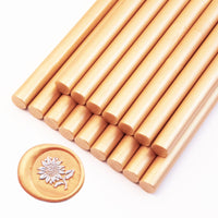 1 x RAW Customer Returns Wax Seal Sticks, Ioggtser 16 Pieces Glue Gun Wax Seal Sticks for Wax Seal Stamps, Sealing Wax Sticks for Making Exquisite Wax Seals Light Gold  - RRP €26.4