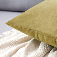 1 x Brand New MIULEE Velvet Cushion Cover Sofa Pillow Case Throw Cushion Decor Pillow Cover Case Decorativefor Living Room 50 x 50cm 20 x 20 Inch 1 Piece Olive Green - RRP €20.4