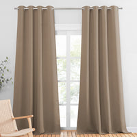 1 x RAW Customer Returns PONY DANCE Blackout Curtains Eyelet Curtains 2-Set Bedroom Curtains and Drapes Opaque Children s Curtains Boy, H 245 x W 140 cm, Cappuccino - RRP €41.95