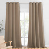 1 x RAW Customer Returns PONY DANCE Blackout Curtains Eyelet Curtains Set of 2 Bedroom Curtains and Drapes Opaque Children s Curtains Boy, H 245 x W 140 cm, Cappuccino - RRP €39.38