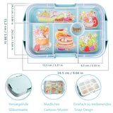 1 x RAW Customer Returns SGAONSN Lunch Box Bento Box, Leak-proof lunch box for children and adults, Bento boxes with 3 compartments and cutlery, food container BPA-free, microwave and dishwasher safe - RRP €8.7