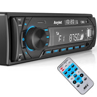 1 x RAW Customer Returns Car radio Bluetooth, Avylet FM AM 7 colors car radio with Bluetooth hands-free system, car radio 1 Din with 2 USB AUX SD card MP3 player - RRP €30.24