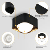 1 x RAW Customer Returns BOYIR 4 pieces LED surface-mounted spotlights, ceiling spotlights, flat LED GX53 6W 230V ceiling light, black, warm white 3000K, surface-mounted spot, round surface-mounted light, ceiling lamp made of aluminum, - RRP €47.99