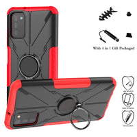 1 x Brand New LiuShan Compatible with Samsung Galaxy A03s Case, Shockproof Case with 360 Degree Rotating Ring Kickstand Hard PC and Silicone TPU Hybrid Armor for Samsung Galaxy A03s Smartphone, Red - RRP €10.8