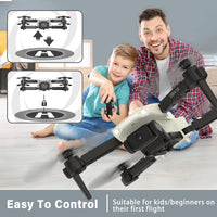 1 x RAW Customer Returns IDEA10 Drones for Kids, Drone with Camera RC Quadcopter with Multi Camera FPV Transmission 3D Flip, Foldable Drone Gift for Kids, Mini Drone with Camera, 18 Minutes Flight Time 2 Batteries - RRP €59.99