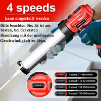 1 x RAW Customer Returns Cordless caulking press, caulking gun compatible with Makita 18V battery, electric silicone syringe with 4 speeds and LED light, silicone gun for sealing, filling without battery  - RRP €72.99