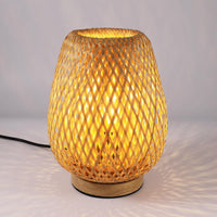 1 x RAW Customer Returns DAXGD Indoor Table Lamp, E27 Retro Bamboo Desk Lamp, Handmade Bohemian Style Night Light for Bedroom, Living Room, Kids Room - RRP €38.99