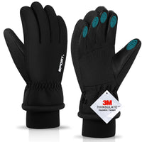 2 x RAW Customer Returns Swygoo Waterproof Winter Gloves, Anti-Slip Touch Screen Gloves, 3M Thinsulate Ski Gloves for Cold Weather, Unisex Sports Gloves for Men and Women Outdoor Cycling Skiing M  - RRP €27.52