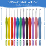 2 x RAW Customer Returns RealPlus Crochet Hooks Set, 45pcs Crochet Kit, Full Size 2-8mm , Crochet Sets for Beginners and Adults, Ergonomic Rubber Handles, Crochet Gifts for Sister, Mom, Daughter Green  - RRP €31.98