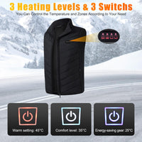 1 x RAW Customer Returns Heated Vest Men Women, Heated Vest with 17 Carbon Fiber Heating Elements 3 Temperature Levels Lightweight Electric Heated Vest, Electric Heating Vest XL  - RRP €24.0