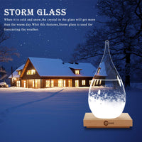 1 x RAW Customer Returns Storm Glass Office Decoration, Decorative Bottle Weather Station, Teardrop Christmas Glass Snow Globe, Birthday Christmas Wishes Gifts - RRP €21.17