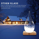 3 x RAW Customer Returns Storm Glass Office Decoration, Decorative Bottle Weather Station, Teardrop Christmas Glass Snow Globe, Birthday Christmas Wishes Gifts - RRP €63.51