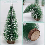 2 x Brand New MSPEBEC 10 pieces mini Christmas tree, Christmas tree, artificial Christmas tree, artificial mini Christmas tree with snow effect for Christmas decoration, DIY decoration, desktop decoration - RRP €25.96