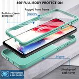 1 x RAW Customer Returns OWKEY 360 Degree Case Compatible with Samsung Galaxy A33, Full Body Protective Case with Built-in Glass Screen Protector, Shockproof Full Body Mobile Phone Case for Samsung Galaxy A33 Green  - RRP €18.99