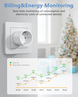 1 x RAW Customer Returns Alexa Smart Plug, Maxcio WLAN Electricity Consumption Meter Compatible with Alexa, Google Home, Energy Cost Meter Smart Plug APP Control, Voice Control and Countdown - RRP €8.87