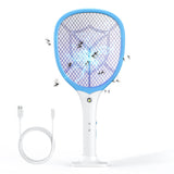 1 x RAW Customer Returns CYOUH Electric fly swatter extra strong with 2700V, 2-in-1 Type-C charging, rechargeable with integrated battery, electric mosquito swatter with UV light trap for mosquitoes - RRP €15.98