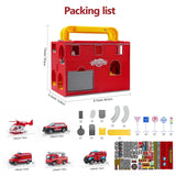 2 x Brand New Rhybor Track Cars Toy Cars Set Parking Garage for Children 3 Years Educational Toy Car RampTrack Toy Set 3 Mini Fire Engine Rail Car Toy Garages for 3 4 5 6 7 8 Year - RRP €27.98