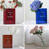 1 x RAW Customer Returns Clear Book Vase, Clear Book Flower Vase, 2023 New Decorative Acrylic Book Vase, Transparent Book Vase, Cute Bookshelf Decoration for Flower Arrangements, Centerpieces and Home Decoration Clear  - RRP €15.91