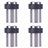 1 x RAW Customer Returns 4 x stainless steel door stoppers for floor mounting for screwing drilling stainless steel design door stopper buffer 32mm, 60mm high - RRP €16.4